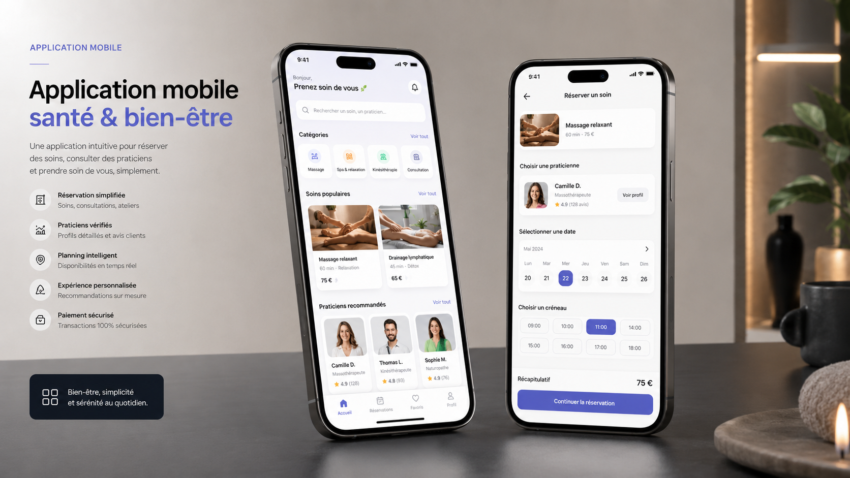 App de réservation santé & bien-être